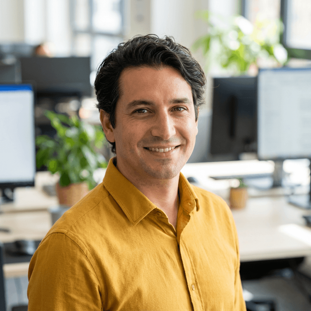 James Mitchell holding his repaired iPhone